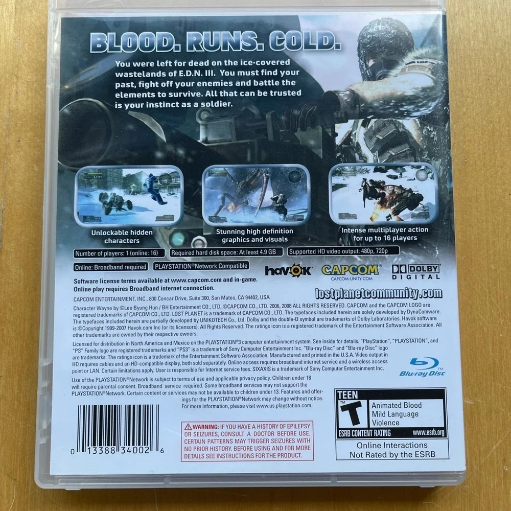 Play station 3 lost planet extreme condition game